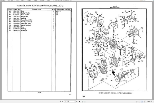 Ingersoll Rand Light Compaction RX 50 Parts Manual Operating and Maintenance Manual 2012 1