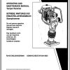 Ingersoll Rand Light Compaction RX 65 Parts Manual Operating and Maintenance Manual 2012