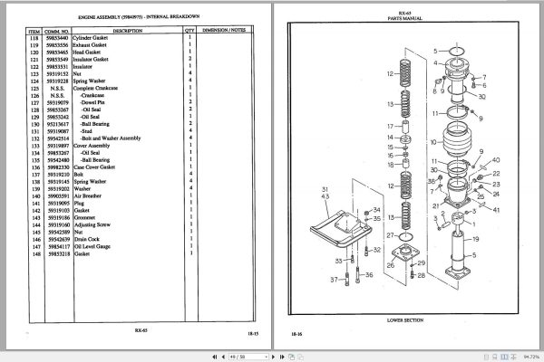Ingersoll Rand Light Compaction RX 65 Parts Manual Operating and Maintenance Manual 2012 2