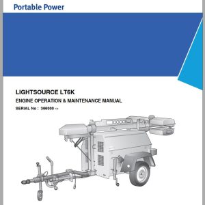 Ingersoll Rand Light Tower LT6K Parts Manual Operation and Maintenance Manual 2013 EN FR NL