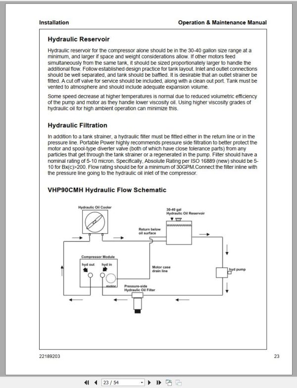 Ingersoll Rand Onboard Power VHP85CMH Operation Maintenance Manual 2012 1