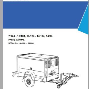 Ingersoll Rand Portable Compressor 10 124 Parts Manual 2018