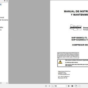 Ingersoll Rand Portable Compressor 10 425 Operation and Maintenance Manual 2012