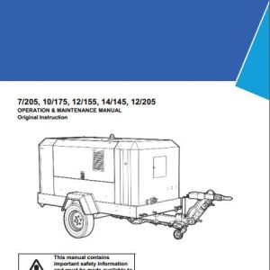 Ingersoll Rand Portable Compressor 12 155 Operation and Maintenance Manual 2019