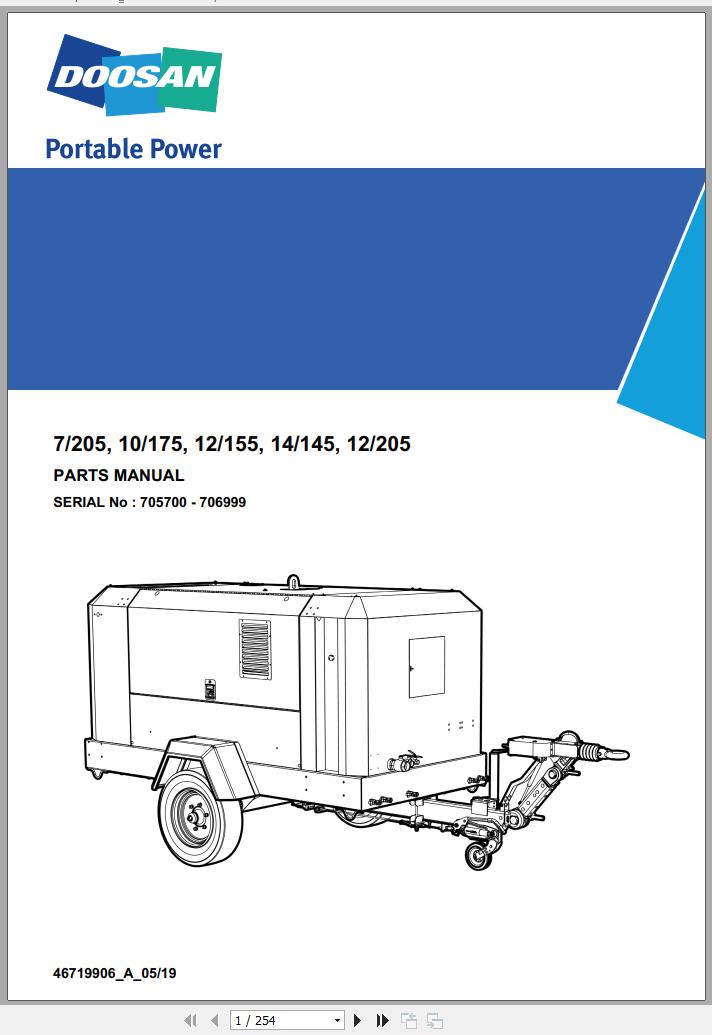 Ingersoll Rand Portable Compressor 12 155 Parts Manual 2019