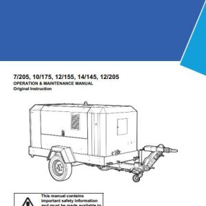 Ingersoll Rand Portable Compressor 12 205 Operation and Maintenance Manual 2019