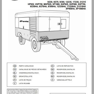 Ingersoll Rand Portable Compressor 12 235 Parts Manual 2018