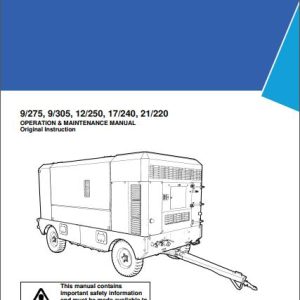 Ingersoll Rand Portable Compressor 12 240 Operation and Maintenance Manual 2014