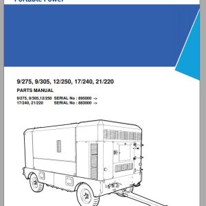 Ingersoll Rand Portable Compressor 12 250 Parts Manual 2013