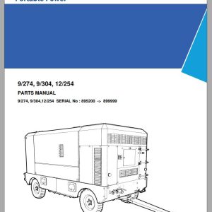 Ingersoll Rand Portable Compressor 12 254 Parts Manual 2018