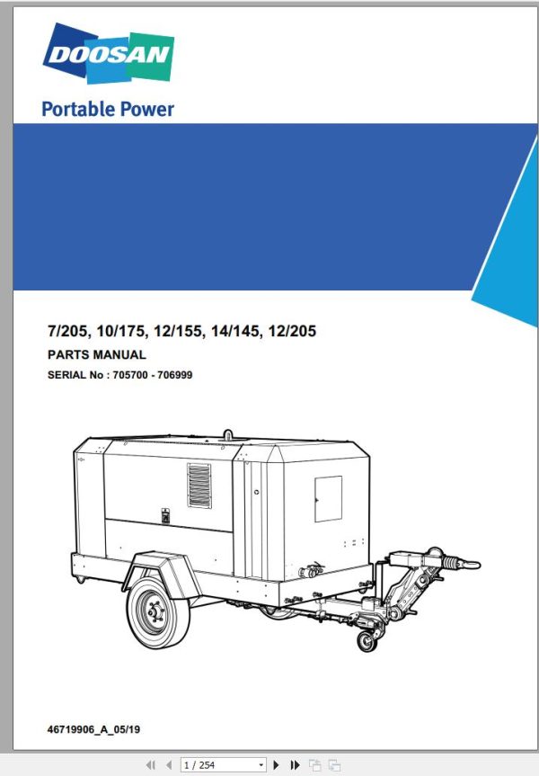 Ingersoll Rand Portable Compressor 14 145 Parts Manual 2019