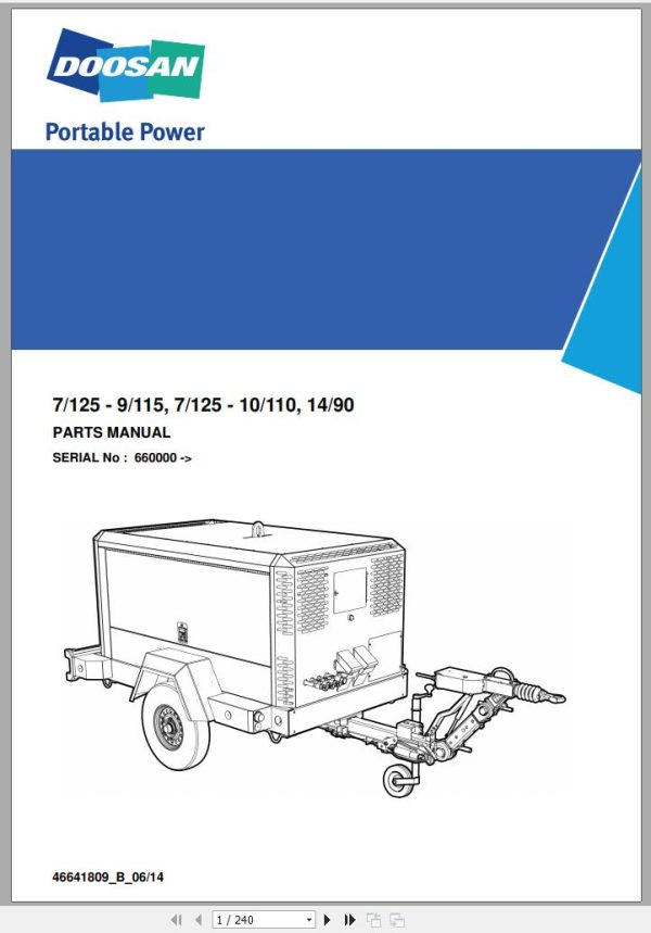 Ingersoll Rand Portable Compressor 14 90 Parts Manual 2016