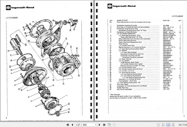 Ingersoll Rand Portable Compressor 150SL Instructions and Parts List 2012 1