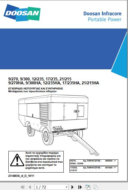 Ingersoll Rand Portable Compressor 17 235 Operation and Maintenance Manual 2015 1