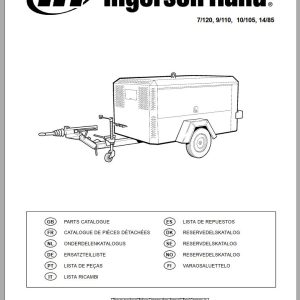 Ingersoll Rand Portable Compressor 7 120 Parts Manual Operation and Maintenance Manual 2014