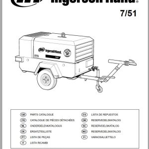 Ingersoll Rand Portable Compressor 7 51 Parts Manual 2016