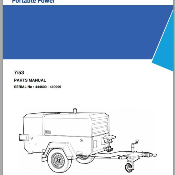 Ingersoll Rand Portable Compressor 7/51 Parts Manual 2016