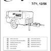 Ingersoll Rand Portable Compressor 7 71 Parts Manual 2012