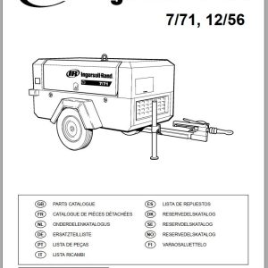 Ingersoll Rand Portable Compressor 7 71 Parts Manual 2012