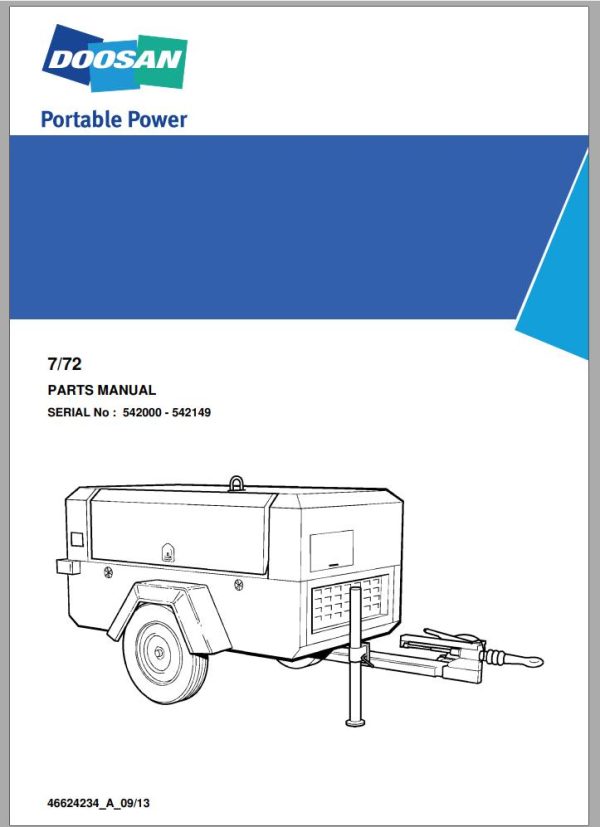 Ingersoll Rand Portable Compressor 7 72 Parts Manual 2013