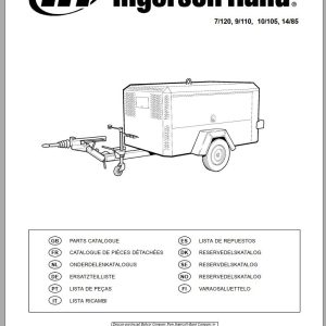 Ingersoll Rand Portable Compressor 9 110 Parts Manual Operation and Maintenance Manual 2014