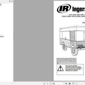 Ingersoll Rand Portable Compressor 9 255 Operation and Maintenance Manual 2012