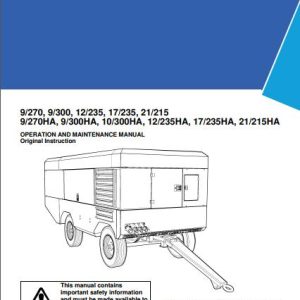 Ingersoll Rand Portable Compressor 9 300 Operation and Maintenance Manual 2012