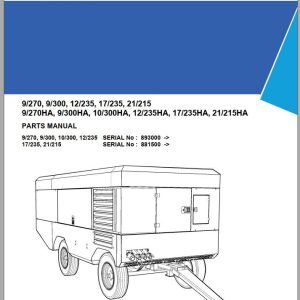 Ingersoll Rand Portable Compressor 9 300 Parts Manual 2018 1