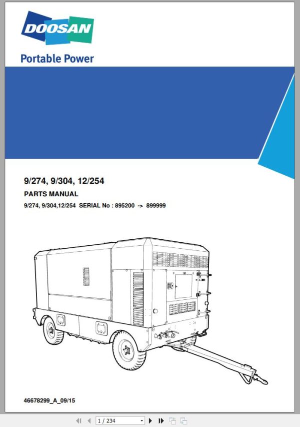 Ingersoll Rand Portable Compressor 9 304 Parts Manual 2018