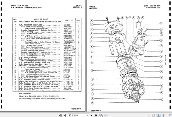 Ingersoll Rand Portable Compressor DR600 Gyro Flo Instructions and Parts List 2012 2