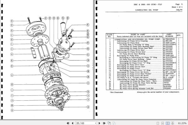 Ingersoll Rand Portable Compressor DRCH480 Gyro Flo Instructions and Parts List 2012 2