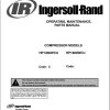 Ingersoll Rand Portable Compressor HP1600 Operating Maintenance Manual 2015