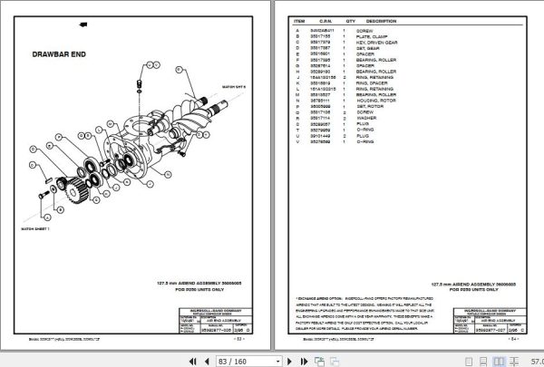 Ingersoll Rand Portable Compressor HP300 Operation Maintenance Parts Manual 2012 2