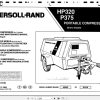 Ingersoll Rand Portable Compressor HP320 Operation and Maintenance Manual 2012