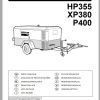 Ingersoll Rand Portable Compressor HP355 Parts Manual 2012
