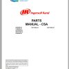 Ingersoll Rand Portable Compressor P1060 Parts Manual 2012