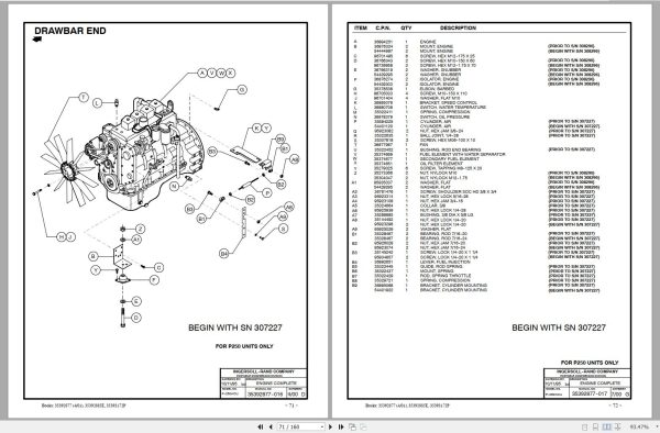 Ingersoll Rand Portable Compressor P250 Parts Manual Operation and Maintenance Manual 2012 1