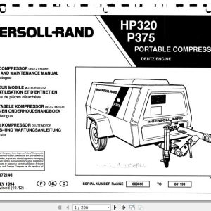 Ingersoll Rand Portable Compressor P375 Operation and Maintenance Manual 2012