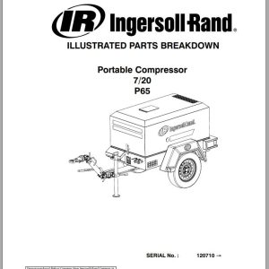 Ingersoll Rand Portable Compressor P65 Parts Manual Operation and Maintenance Manual 2012