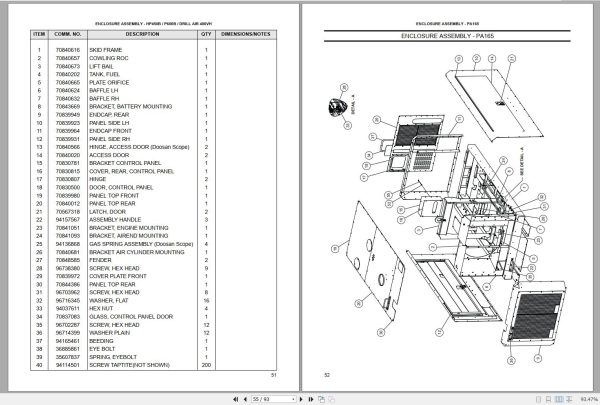 Ingersoll Rand Portable Compressor PA165 Parts Manual 2012 1