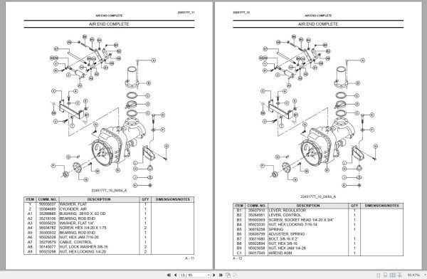 Ingersoll Rand Portable Compressor RHP1070 Parts Manual 2012 1