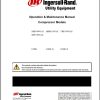 Ingersoll Rand Portable Compressor SHP750 Parts Manual Operation and Maintenance Manual 2012 1