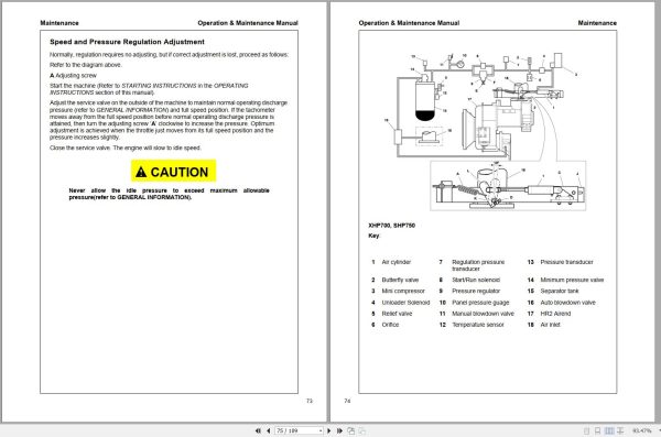 Ingersoll Rand Portable Compressor SHP750 Parts Manual Operation and Maintenance Manual 2012 2
