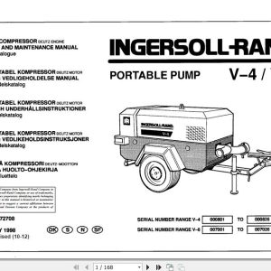 Ingersoll Rand Portable Compressor V6 Operation and Maintenance Manual 2012