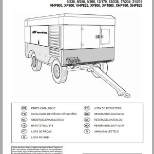 Ingersoll Rand Portable Compressor VHP600 Parts Manual 2012