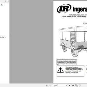 Ingersoll Rand Portable Compressor VHP825 Operation and Maintenance Manual 2012