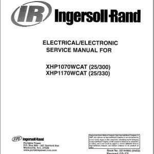 Ingersoll Rand Portable Compressor XHP1170 Operation and Maintenance Manual 2015