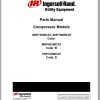 Ingersoll Rand Portable Compressor XHP700 Parts Manual Operation and Maintenance Manual 2012