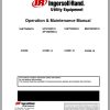 Ingersoll Rand Portable Compressor XP1000 Parts Manual Operation and Maintenance Manual 2016