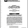 Ingersoll Rand Portable Compressor XP1200 Parts Manual Operation and Maintenance Manual 2005